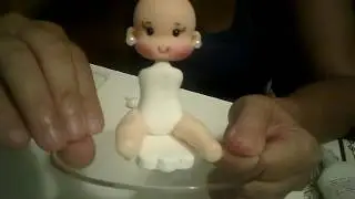 Topo de bolo batismo em biscuit