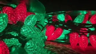 Holiday Time Red/Green Faceted LED C9 Christmas Lights | They Don't Flicker!