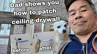 How to patch ceiling drywall with dad 