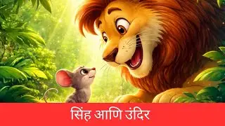 सिंह आणि उंदीर 🦁🐭 | Marathi Kids Story | Moral Story in Marathi