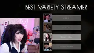Emiru finds out she's nominated for Best Variety Streamer at the Awards Show