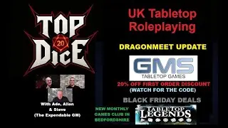 DRAGONMEET UPDATE, 20% Discount: RPG GaMeS Club, Black Friday,  New Games Club in Bedfordshire