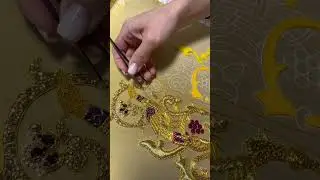 Goldwork tutorial✨ #goldwork #diycrafts  #embroidery #embroideryart #turorial #stiching #needlework