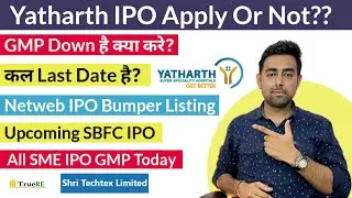 Yatharth IPO Apply Or Not? | Netweb IPO Listing | SBFC IPO | SME IPO | Jayesh Khatri
