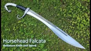 Forged Horse Falcata - Fullered and chiseled.