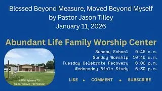 Blessed Beyond Measure, Moved Beyond Myself by Pastor Jason Tilley