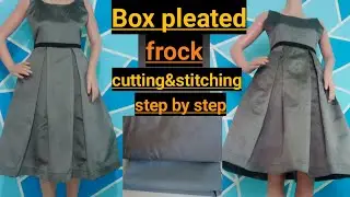 Box Pleated Frock Cutting And Stitching.