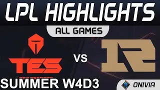 TES vs RNG Highlights ALL GAMES LPL Summer Season 2021 W4D3 Top Esports vs Royal Never Give Up by On