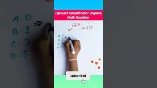 Exponent Simplification Algebra Math Question With Square Root #shorts #exponents #maths #ytshorts