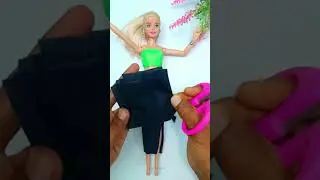 DIY Barbie Dress making | Doll Hacks and Crafts #joancreations #youtubeshorts #dress #shorts
