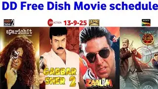DD Free Dish Hindi Movie Schedule 13 September 2025 || DD Free Dish New Update 13 September 2025