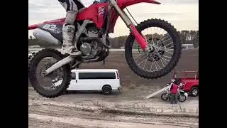 Sophia 14 years old training on here 2026 Honda crf250r at Diamond mx 