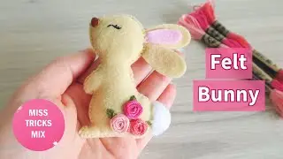 DIY: Cute Felt Easter Bunny | Felt Crafts | Easter Craft | Embroidery Craft