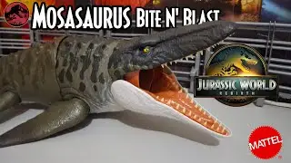 MOSASAURUS BITE N' BLAST JURASSIC WORLD REBIRTH MATTEL REVIEW PTBR