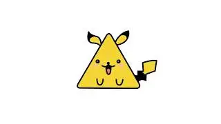 How to draw a Pikachu. Simple picture animal. Easy.