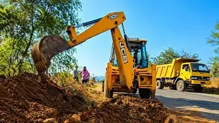 Jcb se road Box cutting ka kaam, Activate work on Road 🛣️