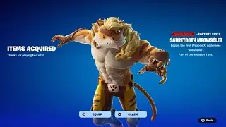 *NEW* Sabretooth Meowscles skin in Fortnite!