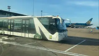 Runway Shuttle Bus at Tan Son Nhat International Airport, Gate 25 to Remote Stand, Aeroabus 6300
