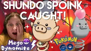 SHINY 100 IV SPOINK CAUGHT in POK&Eacute;MON GO