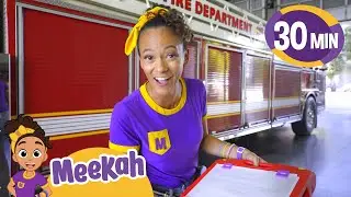 Fire Truck Drawing Time! 🚒✏️ Learn and Create with Meekah | Blippi and Meekah Kids TV