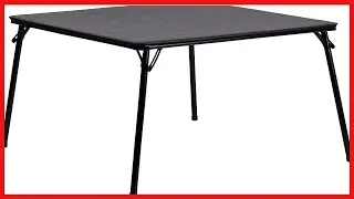 Flash Furniture Folding Card Table - Black Foldable Card Table Square