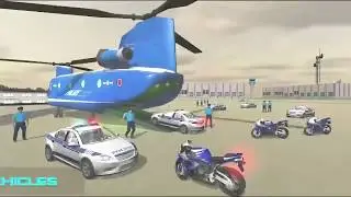 Police Bike Chase - US police Transporter Plane
