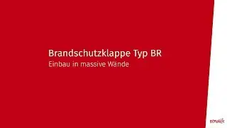 Brandschutzklappe Typ BR: Einbau in massive W&auml;nde (DE)
