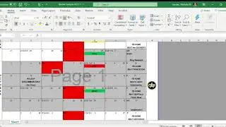 AY Semester Calendar - How to create in Excel