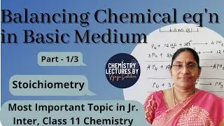 Balancing Chemical Equation in Basic Medium by Ion Electron Method || Stoichiometry || Part -1/3