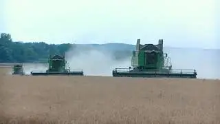 3Х-JOHN DEЕRE 9880 STS - три богатыря!!!