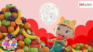 🔴LIVE |  | Fruity Time 🎈🍓| Balloon Pop🌈✨ | Color Adventure🍊🍇🍌🍎