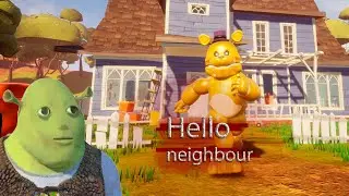 SHREKPLAYS - HELLO NEIGHBOR Fredbear Mod🔥