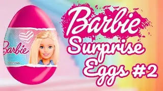 Barbie Chocolate Surprise Eggs Unboxing &ndash; 18 Kinder-Style Toys 🎀🍫 (ASMR, No Talking)