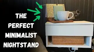 This floating nightstand is minimalist, yet holds everything I need beautifully!
