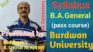 SYLLABUS / BURDWAN UNIVERSITY B.A. GENERAL (Pass course)