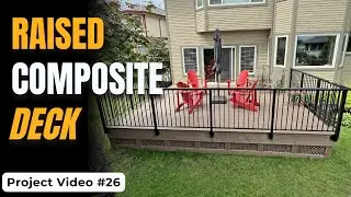 Raised Composite Deck with Skirting & Aluminum Railings in Mary Hill | Pulsar Construction