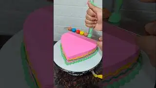 New Rainbow 🌈 Heart Shape Cake #cake #shortvideo #shorts #food #viral #tending #cakedecoration