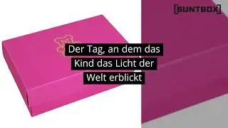 Buntbox Geschenkschachteln, Geschenkboxen und Geschenkkartons zur Geburt
