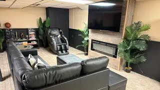 Assembling a new  basement couch 