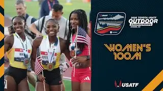 Финал женского забега на 100 метров среди команд Nike на чемпионате Toyota USATF Outdoor Champion...