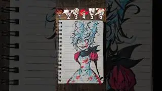 Role The Dice 🎲 Part 55, Draw New Hazbin Hotel Character ✨️ #shorts #art #anime
