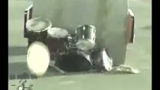 Steamroller vs. Drumset - drumFunny.com