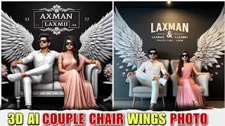Create 3D Ai Wings Couple Photo With Name || Ai photo Editing || Bing Image Creator | Bing Ai 2024