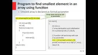 C - Passing Array elements to a Function