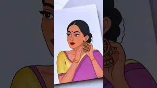 jhumka is luv &hearts;️😍 #drawing #girl #art #shorts
