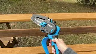 Sainlogic electric mini chainsaw demo