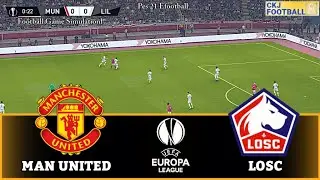 Manchester United Vs LOSC Lille | UEFA Europa League 2025 | PES 21 Simulation
