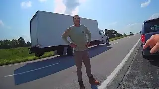 Man Challenges Officer In The Roadway, Gets Karma
