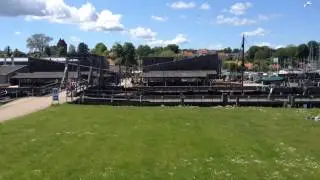 Udsigten fra Vikingeskibsmuseet ud over Museums&oslash;en