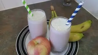 Apple and Banana milkshake Without Ice Cream.HEALTHY MILK SHAKE.